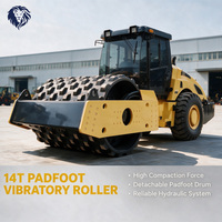 Rouleau compacteur vibrant à tambour unique avec patins amovibles, moteur Weichai 92 kW, pour la compactation des terrasses, des fondations de barrages et des travaux de terrassement routier