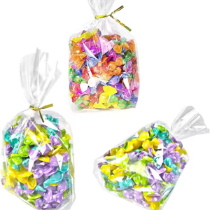 Bolsa OPP PE con cordón de Papá Noel de Navidad grande personalizada Envoltura de regalo de bocadillos de plástico colorido para bolsas de dulces de azúcar - Product Image 5