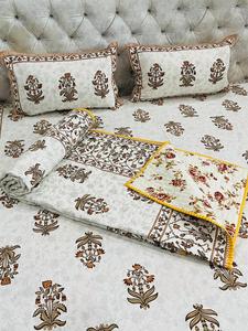 Jaipuri-Sábana de algodón con estampado floral, juego de edredón reversible y 2 fundas de almohada, juego de cama, producto a granel - Product Image 3