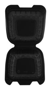 Recipientes desechables aptos para microondas de 6 pulgadas, tipo clamshell, de MFPP - Product Image 3