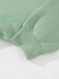 เสื้อฮู้ดไหมพรมถักนิตติ้ง 100% ผ้าฝ้าย สไตล์ลำลองแนวสตรีท ทรงโอเวอร์ไซส์ สำหรับผู้หญิง แบบหลวมๆ ไหล่ตก ขายดี - Product Image 3