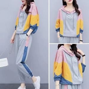 Conjuntos de dos piezas, chándal para mujer, traje de gran tamaño, trajes de pantalón de otoño, sudadera femenina, sudadera deportiva sólida, ropa deportiva - Product Image 3