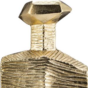 Jarrón Simple negro con detalles dorados, perfecto para dormitorio, escritorio de estudio, sala de estar, salón y regalo creativo o uso decorativo - Product Image 4