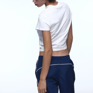 Nouvelle arrivée multicolore personnalisé femmes t-shirts | femmes respirant uni couleur unie manches style simple t-shirt - Product Image 3