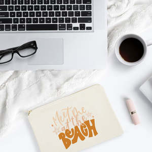 กระเป๋าเครื่องสำอางผ้าแคนวาสขนาดใหญ่ ใส่ของได้เยอะ  แบบสบายๆ  เป็นมิตรกับสิ่งแวดล้อม  กระเป๋าใส่เครื่องสำอางแบบนุ่มสำหรับเดินทาง  ลายตัวอักษรชายหาด  พกพาสะดวก - Product Image 4