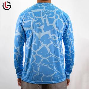 Logotipo bordado con estampado de sublimación de manga larga, ropa de pesca, diseña tus propias camisas de pesca deportivas de alta calidad para hombre - Product Image 2