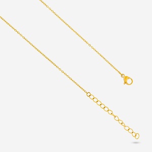 Trendy Gold Plated Alloy Necklace 192091 Imitation Pearl Diamond Number Pattern Link <b>Chain</b> <b>Copper</b> Stainless Steel Gold for Gift - Product Image 4