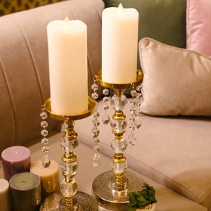 Bougeoir en métal de conception de luxe faite à la main de haute stabilité avec hauteur réglable pour une décoration polyvalente disponible en vente en gros - Product Image 2