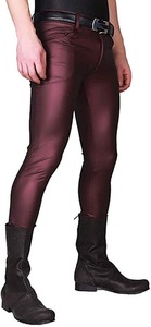 กางเกงหนังแท้สำหรับผู้ชายกางเกงหนังระบายอากาศได้ดี - Product Image 3