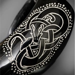 Fabricante directo hecho a mano respetuoso con el medio ambiente pulido búfalo cuerno de buey cerveza taza para beber estilo religioso artesanías de animales naturales - Product Image 4