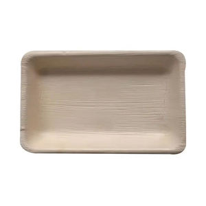 Durabilité Plaques de feuilles de palmier rectangulaires jetables biodégradables compostables et étanches, idéales pour les fêtes de service de nourriture, les mariages - Product Image 3