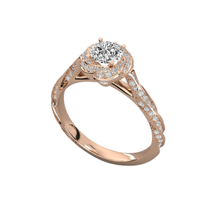 Bague solitaire en or 9 carats pour femmes, diamant cultivé en laboratoire, élégante et luxueuse - Product Image 5