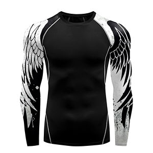 Bjj MMA Rash Guard Boxeo personalizado Jiu Jitsu Kimono De Jiu Jitsu Deportes Camisa De Compresión Rash Guards para Bjj Rash Guard Mma - Product Image 4