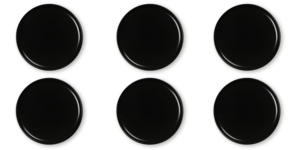 Dinnerware Set 6 Dessert Plates Black Round Ceramic Elegant & Minimalist Design Matte Finish Durable 18 cm Nordic by Excelsa - Product Image 3