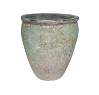 Pots à fleurs en céramique vernissée de style vintage de haute qualité avec trou de drainage pour la décoration de la maison, du jardin et de l'extérieur