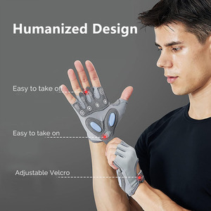 Guantes de levantamiento de pesas de gimnasio de alta calidad, entrenamiento transpirable, antideslizante, de silicona, acolchado, protección de la palma, guantes de entrenamiento para Fitness - Product Image 5