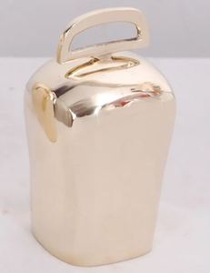 Campana pequeña de latón decorativa para el hogar de Venta caliente con Campana decorativa de árbol de Navidad pulido brillante para decoración del hogar y venta al por mayor - Product Image 3