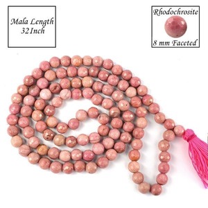 Venta al por mayor natural Rosa Rodocrosita 108 cuentas Mala collar amor RELIGIOSO 8mm cuentas de piedras preciosas oración meditación Jap Mala - Product Image 6