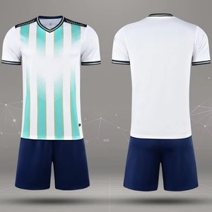 Camiseta de fútbol personalizada 23-24 Camiseta de manga corta de verano Conjunto de pantalones cortos Azul Rojo Blanco Jersey Ropa de fútbol - Product Image 6