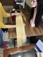 613 blond miel 100% extensions de cheveux humains vierges brésiliens 8-40 pouces faisceaux droits d'os 100% cheveux humains vierges