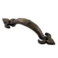 Poignées de meuble en fer forgé faites à la main, motif fleur de lys, style antique, pour tiroirs et armoires de cuisine - Durables et faciles à installer