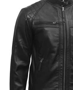 Chaqueta de Cuero Casual para Hombre, con Logotipo Personalizado, Diseño de Diseñador, al por Mayor, Chaquetas para Hombre en Tallas Grandes - Product Image 5