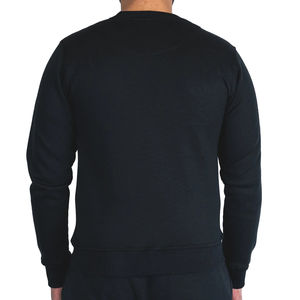 Sudaderas de invierno con cremallera en blanco Unisex de alta calidad liso de gran tamaño con capucha Regular Fit algodón polar negro - Product Image 3