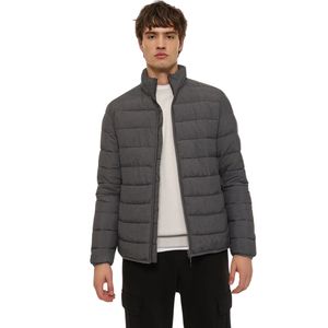 Chaqueta de Plumón para Hombre, Personalizada, Completamente Impermeable, con Cuello Alto, para Invierno, Transpirable, Resistente al Viento, con Cierre, Diseño a Cuadros, Ligera - Product Image 1