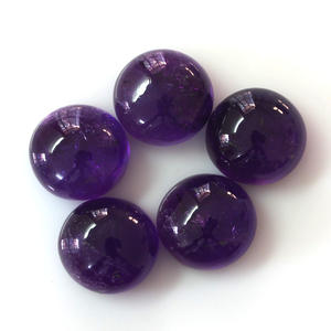 Pierre d'améthyste africaine naturelle à dos plat, cabochon rond de 16mm pour la fabrication de bijoux, anneau de massage, cabine circulaire de vente iroc - Product Image 3