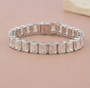 สร้อยข้อมือเพชร18KT สีทองขนาด0.75นิ้ว7.16Tcw สำหรับเป็นของขวัญสร้อยข้อมือเทนนิส E-F เพชรสำหรับปลูกในห้องทดลอง - Product Image 1