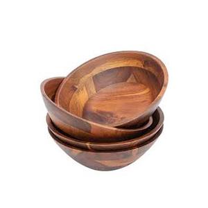 Bol en bois brun rougeâtre de haute qualité avec ensemble de cuillères pour accessoire de table de dîner de fête - Product Image 2