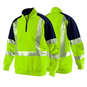 Alta visibilidad seguridad reflectante logotipo personalizado Hi Vis manga larga trabajo Polo al por mayor logotipo personalizado - Product Image 3