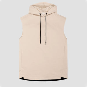 Alta calidad moda hombres sin mangas sudaderas con capucha superventas músculo Fitness ligero sin mangas Sudadera con capucha para hombres - Product Image 1