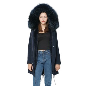 Parka de invierno OEM personalizada para mujer, abrigo con capucha de piel sintética, Chaqueta larga gruesa cálida, ropa de abrigo de moda para clima frío - Product Image 3