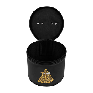 OES Maçonnic Shriner Fez Case en noir avec emblème brodé à la machine pour Blue Lodge Free Masons OEM Serviced - Product Image 4