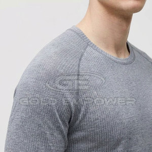 High Quality 100% Cotton <b>Men</b> <b>Long</b> <b>Sleeve</b> <b>T</b>-<b>Shirt</b> Eco-Friendly Breathable Quick Dry Fleece Fabric Comfortable Daily Use Apparel - Product Image 5