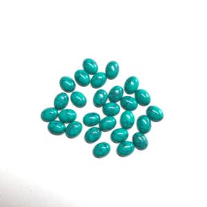 Venta al por mayor 7x9mm AAA alta calidad sintético turquesa suelta ovalada cabujón piedras preciosas buen color con certificado IGI - Product Image 2