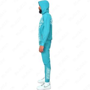 Survêtement 2 pièces unisexe élégant personnalisé confortable survêtement en polyester imprimé à fermeture éclair complète - Product Image 4