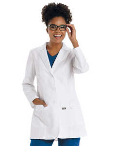 Uniforme con logotipo personalizado para mujer, bata de laboratorio, médicos, abrigos largos en Color negro, venta al por mayor, 2022 - Product Image 3