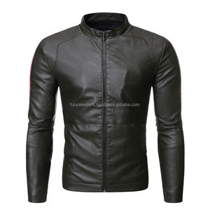 Veste en cuir véritable élégante pour hommes avec manches longues dernière conception de haute qualité, meilleur style populaire, état neuf - Product Image 1