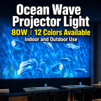 Projecteur d'effets de vagues océaniques 80W, lumière multicolore pour scène, éclairage de vagues d'eau pour événements intérieurs et extérieurs, mariages