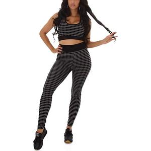 Conjunto de fitness hecho a medida para mujer Opciones de color de patrón sólido y soporte de etiqueta privada - Product Image 4