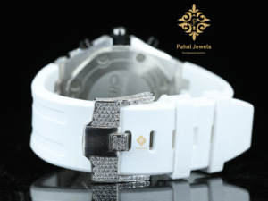 Relojes Mecánicos de Acero Inoxidable Estilo Hip Hop de 30 mm con Incrustaciones de Moissanita Real, de Vidhi Jewellery Iced Wholesale - Product Image 4