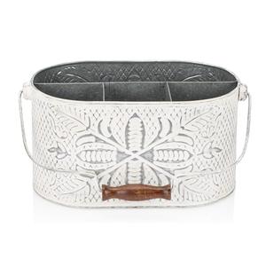 Luxury Galvanized Utensil Holder High Quality Handmade Designer Flatware <b>Caddy</b> Classic Stylish Fancy Metal Utensil <b>Caddy</b> - Product Image 3