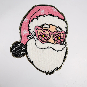 Wholesale Custom <b>Christmas</b> Chenille Patches <b>Large</b> Logo Embroidery Sew on Cute Pumpkin Shape Chenille Patches for Clothing - Product Image 2