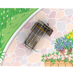 การ์ดป๊อปอัพ 3 มิติ รูปซุ้มดอกไม้สีสันสดใส การ์ดอวยพรฤดูใบไม้ผลิ การ์ดป๊อปอัพ 3 มิติ ตลาดสวน ทำด้วยมือ สำหรับส่งความรัก - Product Image 3