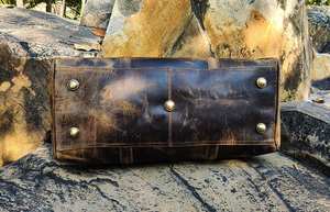 Sac de voyage en cuir unisexe personnalisé imperméable à l'eau Vintage Business pliable Duffle Suit Zipper Garment Duffel Bag LTB-0167 - Product Image 3