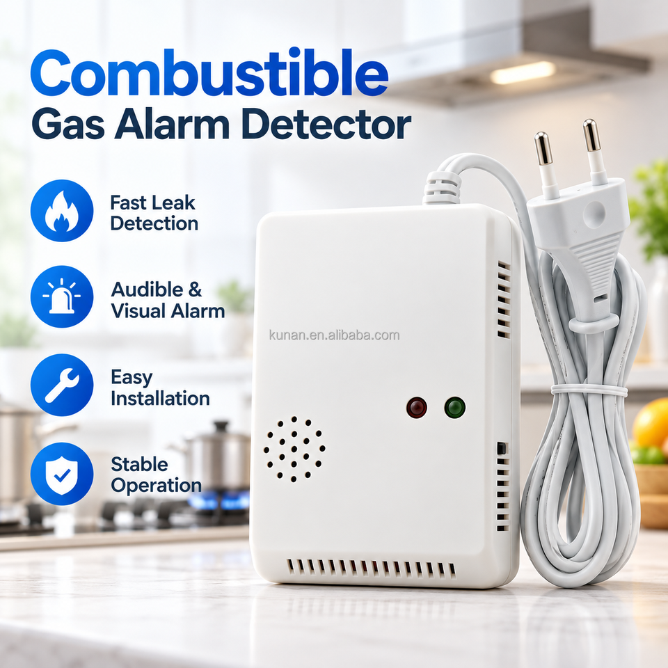 Kunan Natural Gas Detector 220V Semiconductor Sensor Sound and Light ...