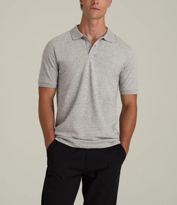 Polo pour homme 100% coton Premium Dry Fit Golf 2 boutons Plaque 95% coton, 5% élasthanne 220 GSM Logo personnalisé Options multicolores - Product Image 1