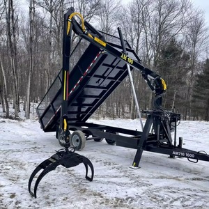 Hydraulic Dump <b>Trailer</b> <b>Farm</b> Hauler Four Wheel Grapple <b>Trailer</b> Agricultural Material Transport High Productivity 2-Year Used - Product Image 1